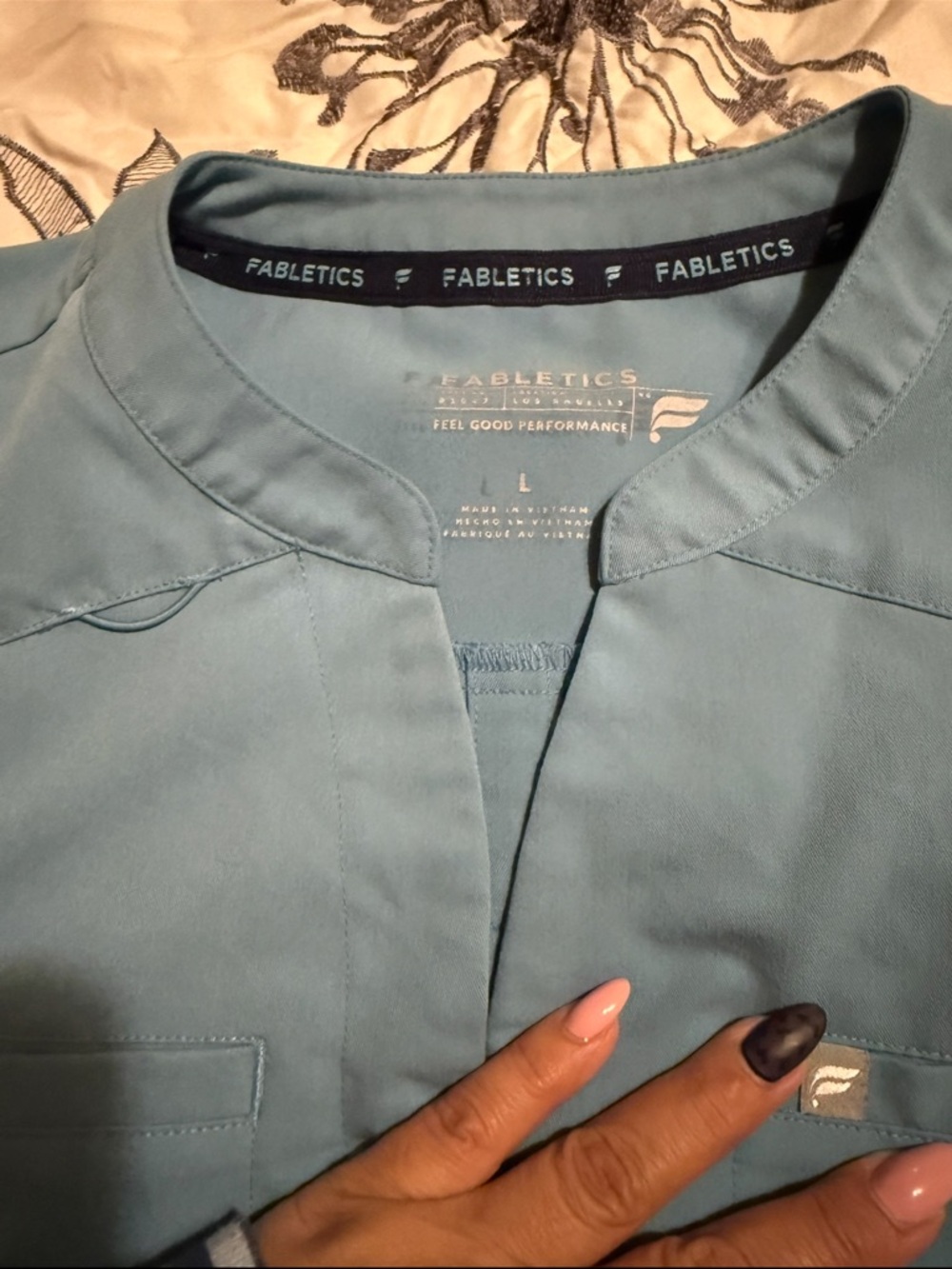 Fabletics Dusty Blue Performance Top